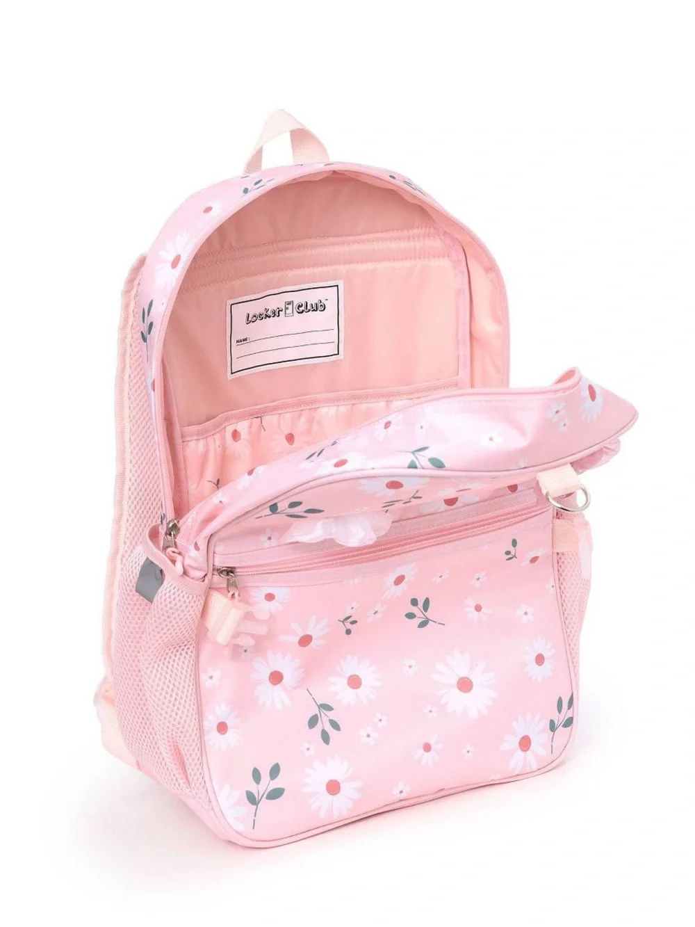 Girls Stylish Floral School Set: Backpack, Pouch, Lunch Bag, and Headphones T1
